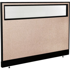 Interion® Office Partition Panel with Partial Window & Pass-Thru Cable 60-1/4