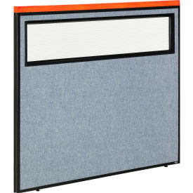 Interion® Deluxe Office Partition Panel with Partial Window 48-1/4
