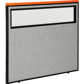 Interion® Deluxe Office Partition Panel with Partial Window 48-1/4