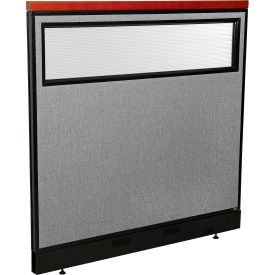 Interion® Deluxe Office Partition Panel w/Partial Window & Raceway 48-1/4