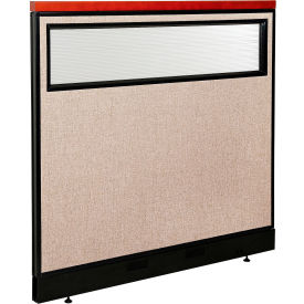 Interion® Deluxe Office Partition Panel w/Partial Window & Raceway 48-1/4
