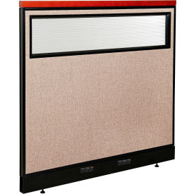 Interion® Deluxe Electric Office Partition Panel with Partial Window 48-1/4