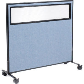 Interion® Mobile Office Partition Panel with Partial Window 48-1/4