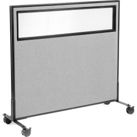 Interion® Mobile Office Partition Panel with Partial Window 48-1/4