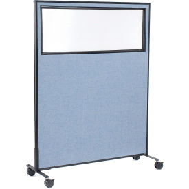 Interion® Mobile Office Partition Panel with Partial Window 48-1/4