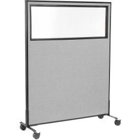 Interion® Mobile Office Partition Panel with Partial Window 48-1/4