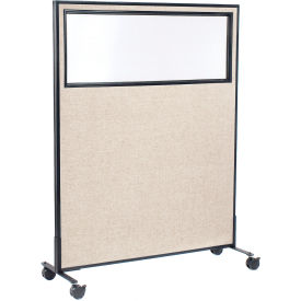 Interion® Mobile Office Partition Panel with Partial Window 48-1/4