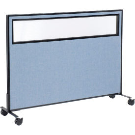 Interion® Mobile Office Partition Panel with Partial Window 60-1/4
