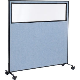 Interion® Mobile Office Partition Panel with Partial Window 60-1/4