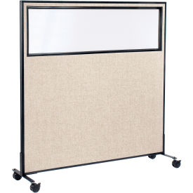 Interion® Mobile Office Partition Panel with Partial Window 60-1/4