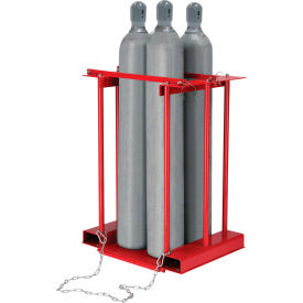 GoVets™ Forkliftable Cylinder storage Caddy Stationary For 4 Cylinders 217270