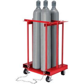 GoVets™ Forkliftable Cylinder Storage Caddy Mobile For 4 Cylinders 217C270