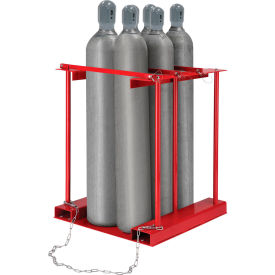 GoVets™ Forkliftable Cylinder storage Caddy Stationary For 6 Cylinders 218270