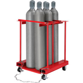 GoVets™ Forkliftable Cylinder Storage Caddy Mobile For 6 Cylinders 218C270