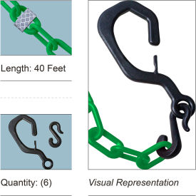 Mr. Chain® Delineator Hook Kit with Reflective Chain 2