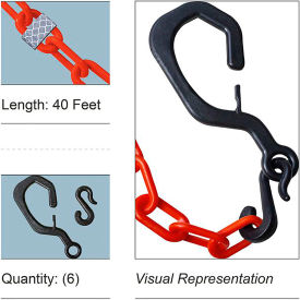 Mr. Chain® Delineator Hook Kit with Reflective Chain 2