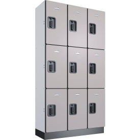 GoVets™ 3-Tier 9 Door Digital Wood Locker 36