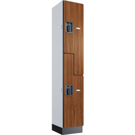 GoVets Z-Style 2-Tier 2 Door Digital Wood Locker 12
