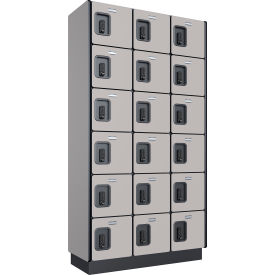 GoVets™ 6-Tier 18 Door Digital Wood Locker 36