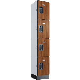GoVets™ 4-Tier 4 Door Digital Wood Locker 12