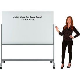 GoVets™ Mobile Glass WhiteBoard - 72
