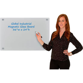 GoVets™ Magnetic Glass Dry Erase Board - 36