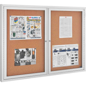 GoVets™ Enclosed Cork Bulletin Board - 48