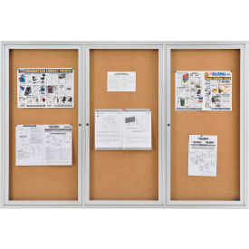 GoVets™ Enclosed Cork Bulletin Board - 72
