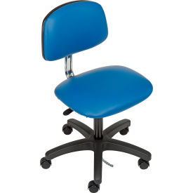 Interion® ESD Chair - Vinyl - Royal Blue 536BL695