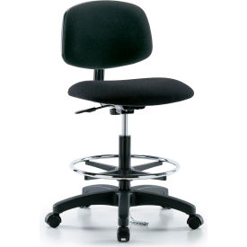 Interion® ESD Stool - Fabric - Black 535695