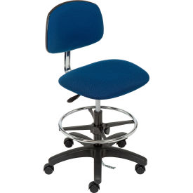 Interion® ESD Stool - Fabric - Navy 535BL695