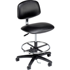 Interion® ESD Stool - Vinyl - Black 537695