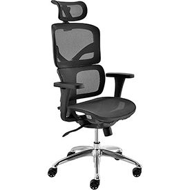 Interion® Ergonomic Chair With High Back & Adjustable Arms Mesh Black 545695