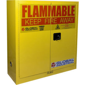 GoVets™ Flammable Cabinet Manual Close Double Door 24 Gallon 43