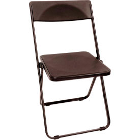 Interion® Plastic Flat Folding Chair Black 4/PK 496282