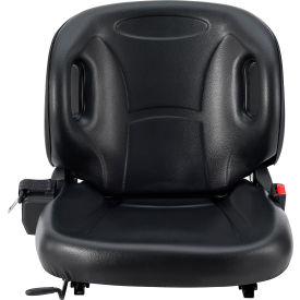 GoVets™ Universal ErgonomicForklift Seat With Curved Back Black 276293