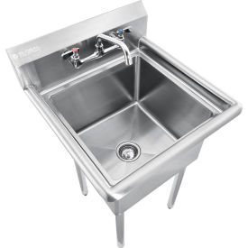GoVets™ Stainless Steel Utility Sink W/Faucet & 8