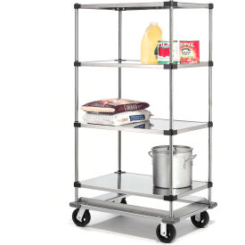 Nexel® Stainless Steel Shelf Truck w/Dolly Base 1600 lb. Capacity 36