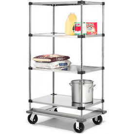 Nexel® Stainless Steel Shelf Truck w/Dolly Base 1600 lb. Capacity 48