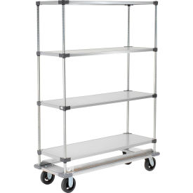 Nexel® Galvanized Shelf Truck w/Dolly Base 1600 lb. Capacity 48