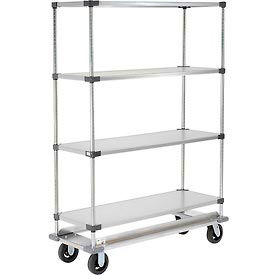 Nexel® Galvanized Shelf Truck w/Dolly Base 1600 lb. Capacity 36