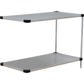 Nexel® 2 Shelf Stainless Steel Solid Shelving Unit Add On 36