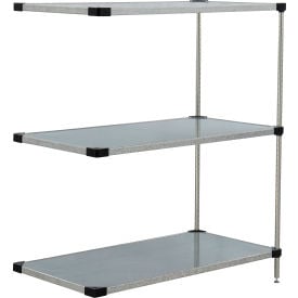 Nexel® 3 Shelf Galvanized Steel Solid Shelving Unit Add On 42