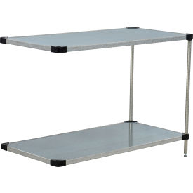 Nexel® 2 Shelf Galvanized Steel Solid Shelving Unit Add On 36