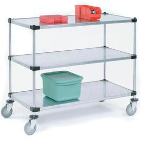 Nexel® 2 Shelf Shelf Cart Galvanized 48