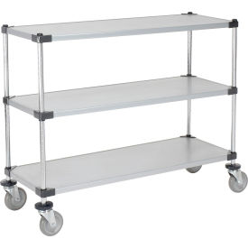 Nexel® 3 Shelf Shelf Cart Galvanized 48