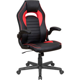Interion® Antimicrobial Racing Chair Black/Red 854RD695