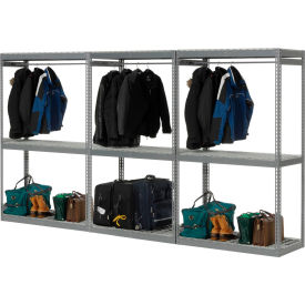 GoVets™ Boltless Luggage Garment Triple Rack - 144