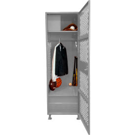 GoVets 1 Door Security Gear Locker w/ Top Compt Foot Locker & Legs 24