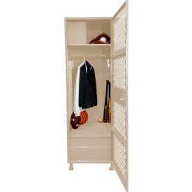 GoVets 1 Door Security Gear Locker w/ Top Compt Foot Locker & Legs24